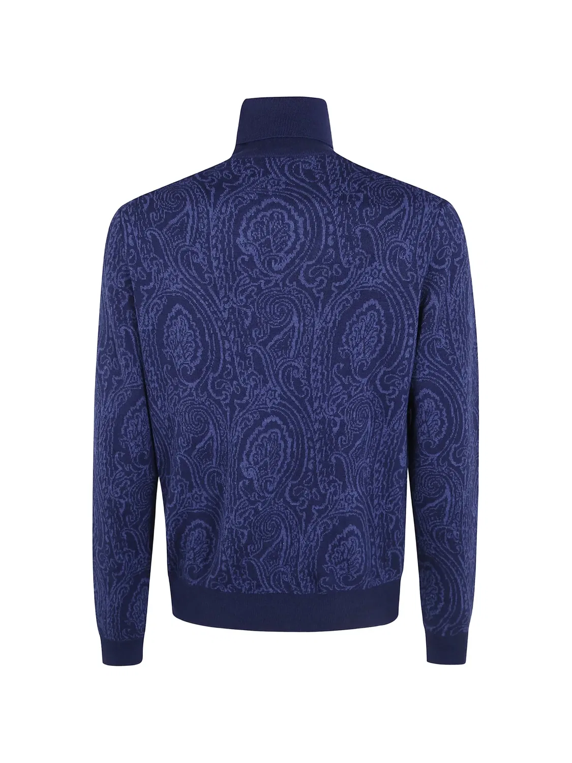 Шерстяная водолазка с пейсли жаккардом ETRO, синий — фото 2