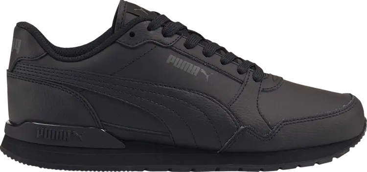 

Кроссовки Puma ST Runner v3 Leather Jr Triple Black, черный