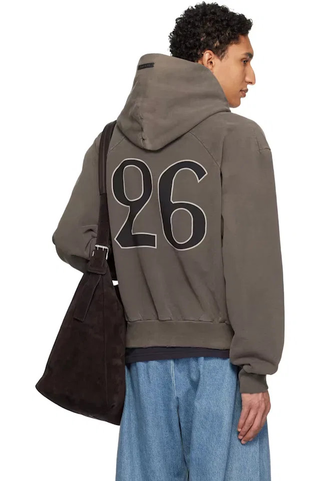 Классическая коричневая толстовка с рукавами реглан 26 Fear Of God — фото 3