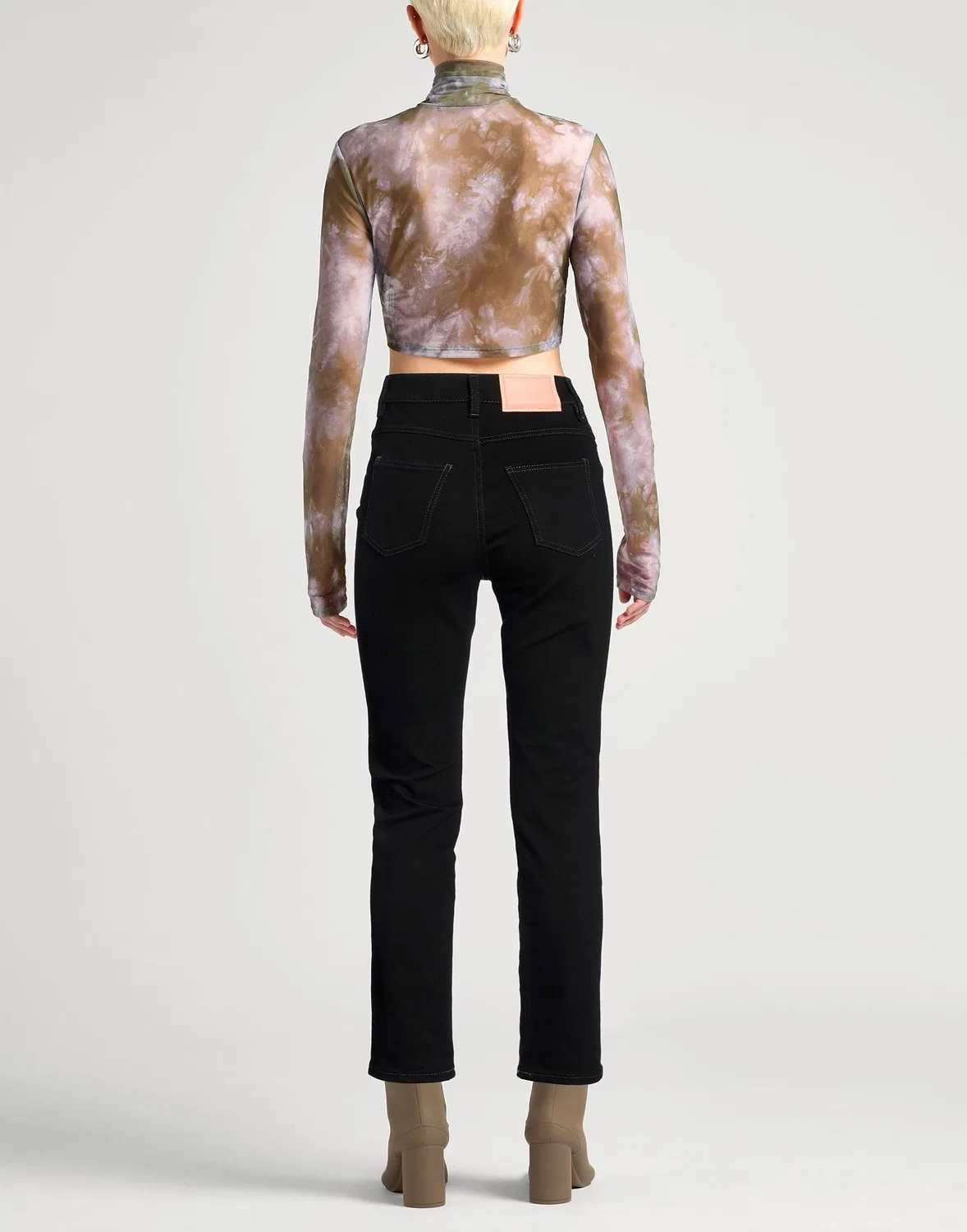 Женские джинсы скинни с высокой посадкой Acne Studios, черный — фото 3