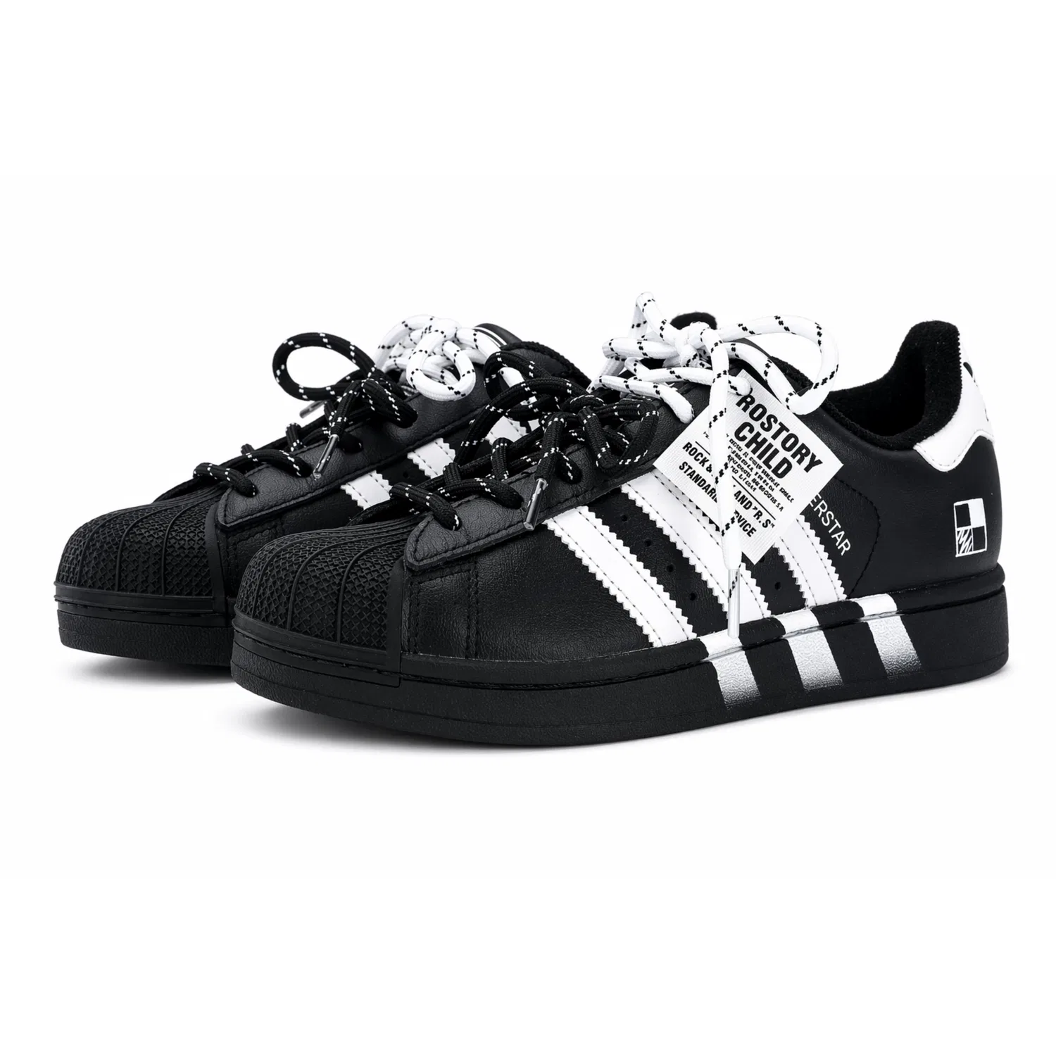 Детские кроссовки для скейтбординга Superstar 2, Adidas Originals, Black White — фото 4