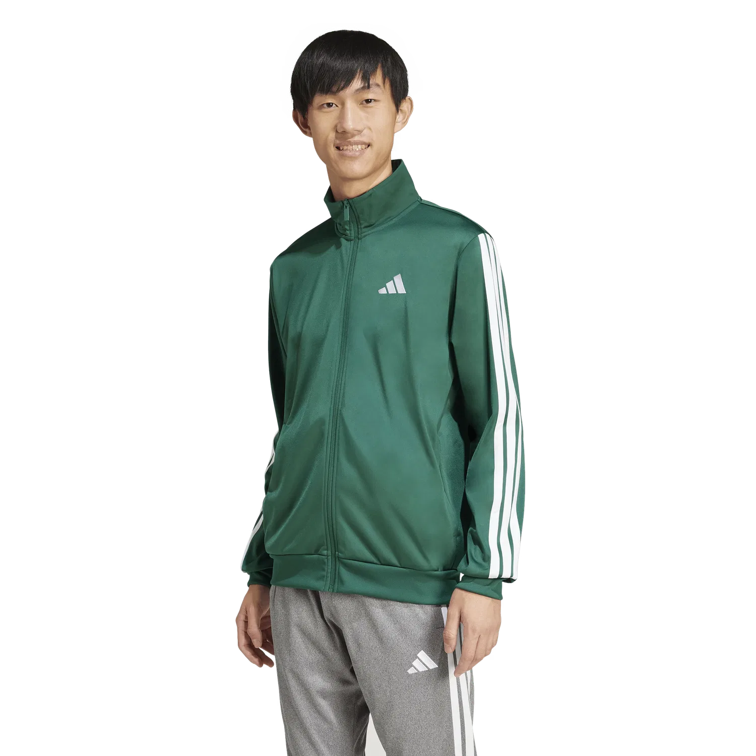 Мужская тренировочная куртка Adidas, зеленый — фото 2