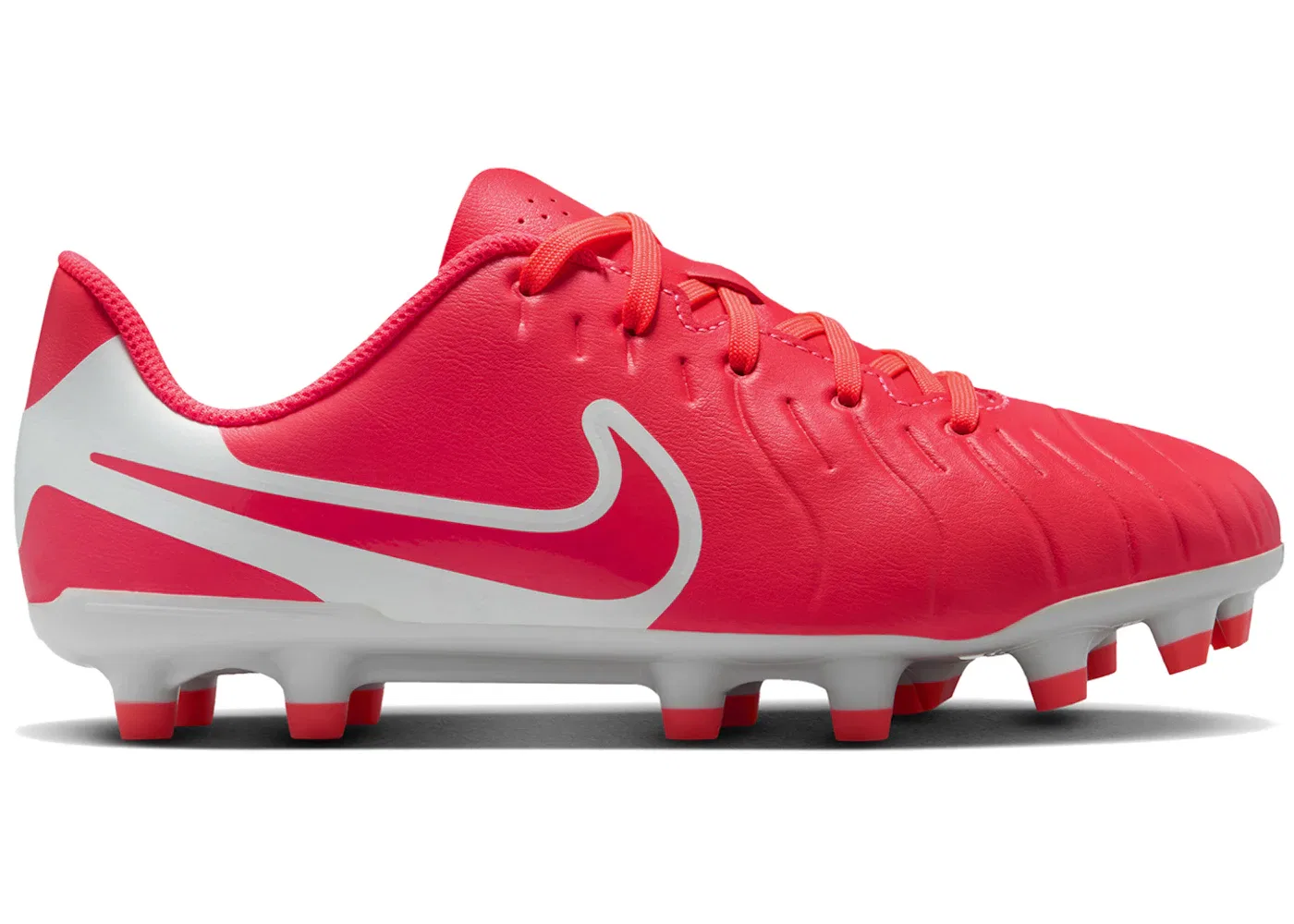 Детские бутсы Nike Tiempo Legend 10 Club MG, Hot Lava/White