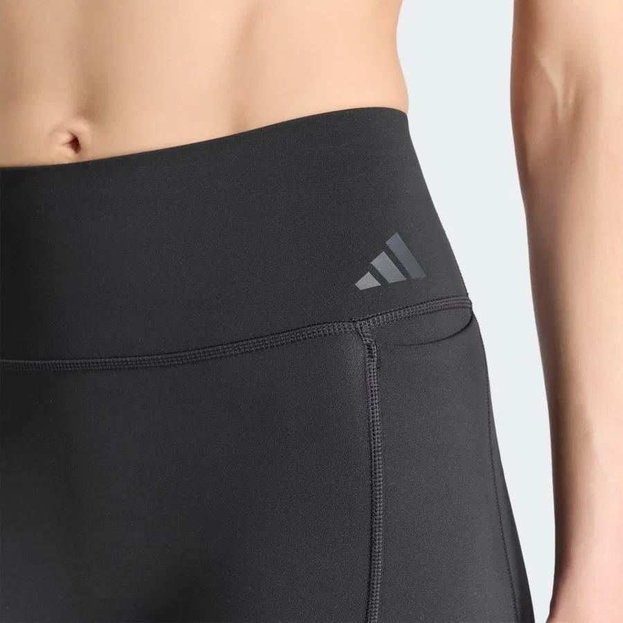 Леггинсы с принтом Optime Workout Contour Full Length, adidas, Черный — фото 4