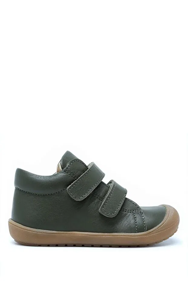 Детские туфли для девочек кожаные с ортопедической стелькой Kifidis, Khaki Leather