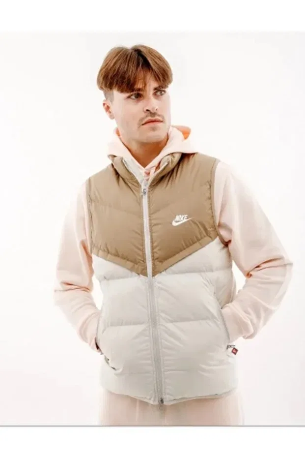 Мужская безрукавка пуховик Nike, Beige