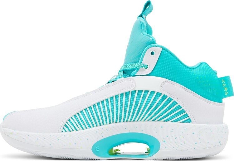 Кроссовки Guo Ailun x Air Jordan 35 GS Jade, зеленый — фото 3