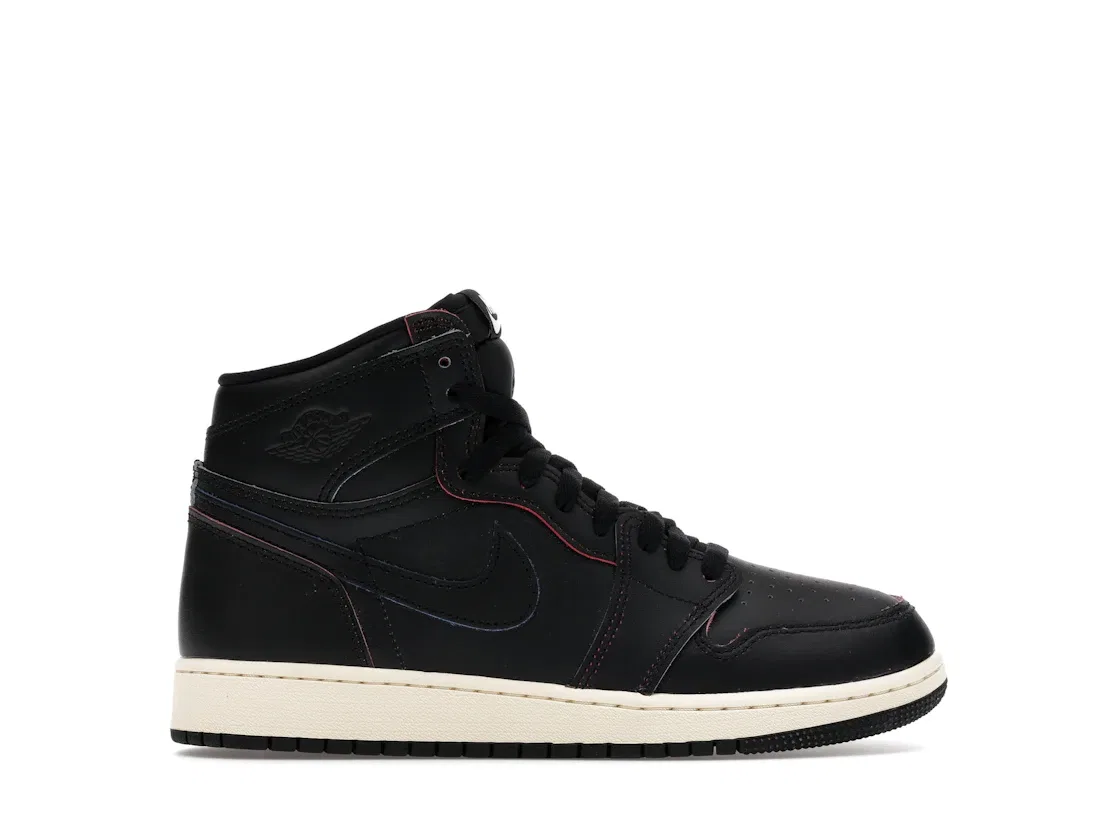 Детские кроссовки высокие с принтом Jordan 1 Retro High OG Self Expression (GS) Jordan, Black/Black-Summit White