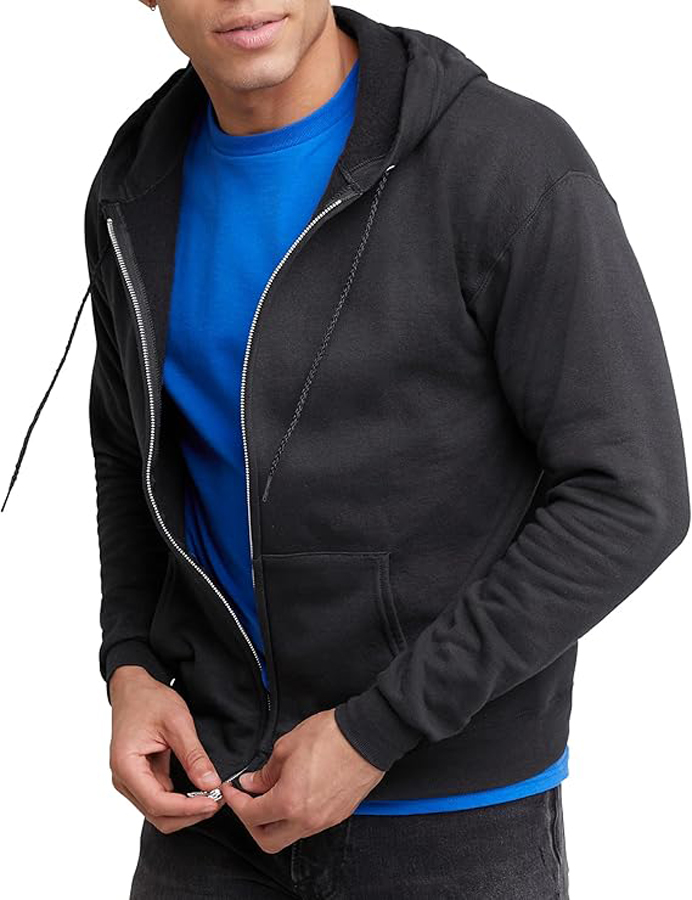 

Толстовка Hanes Ecosmart Fleece Full-zip, черный