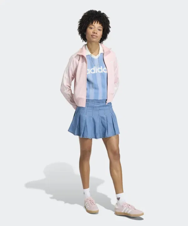 Тренировочная куртка Firebird из ниток крючком, Adidas, розовый песок — фото 4