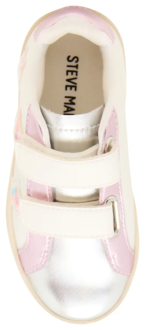 Детские кроссовки для девочек с блестками TFETTI SNEAKER Steve Madden, White Multi — фото 4
