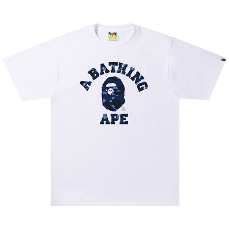 

Футболка BAPE Color Camo A College Tee 'White/Navy', белый