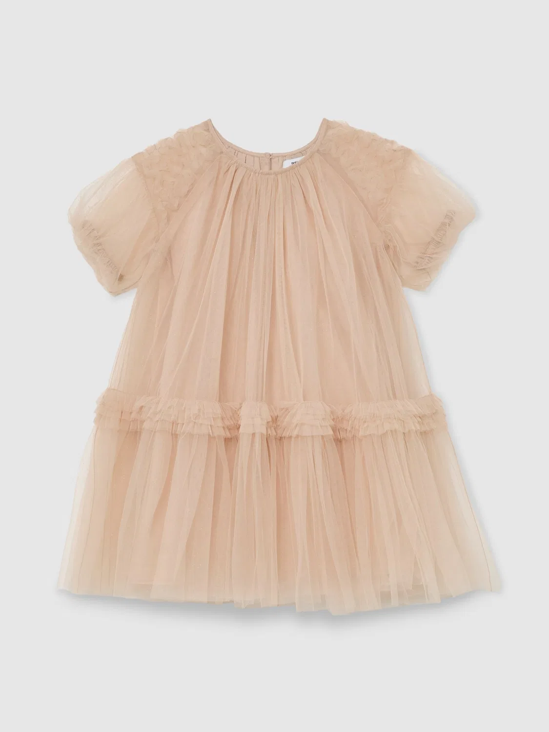 Платье из тюля с рюшами Tallulah Reiss, Neutral