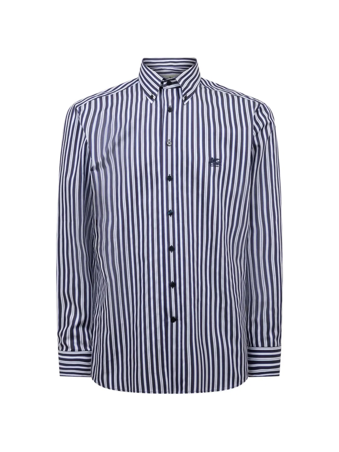 Хлопковая рубашка, синяя ETRO, синий