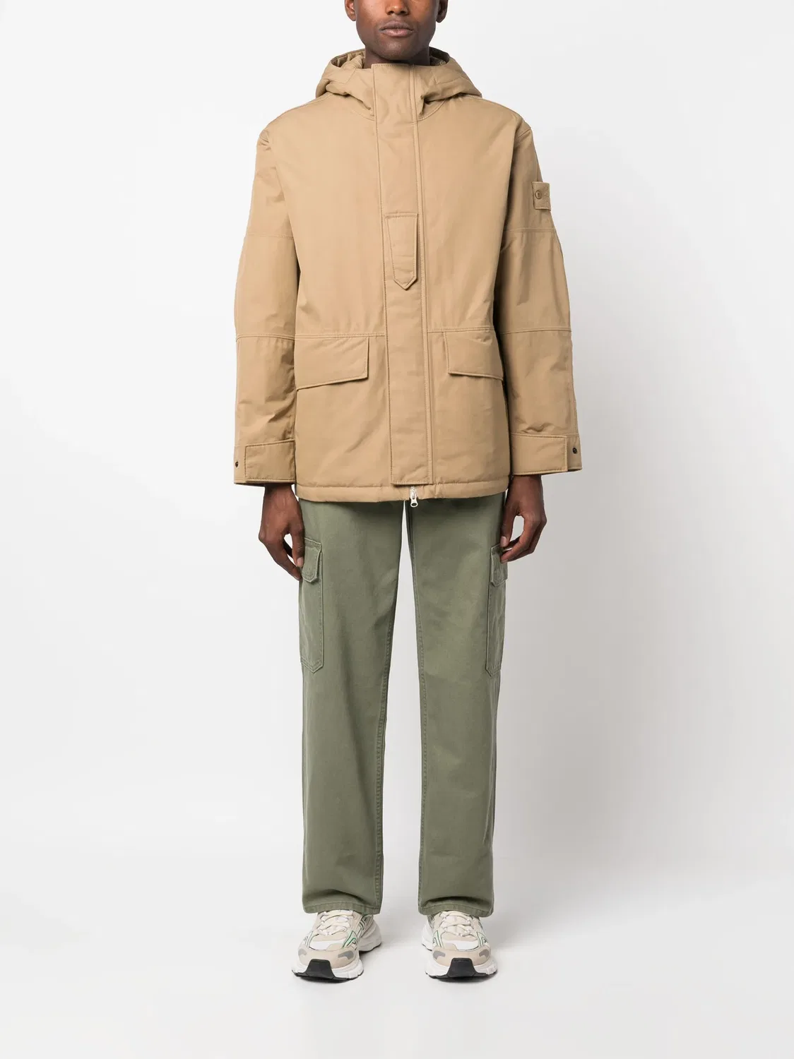 Худи жакет из цветного хлопка Stone Island, нейтральные — фото 2