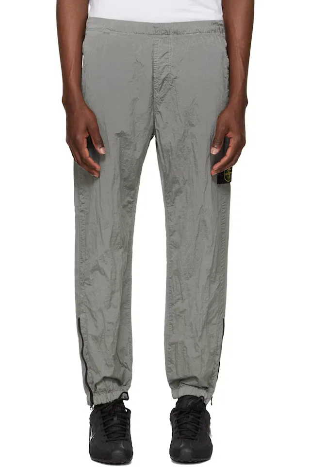 Серые нейлоновые брюки Econyl 3100035 с металлическим блеском Stone Island