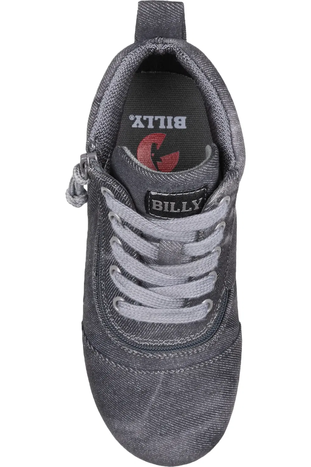 Кроссовки детские высокие на молнии Billy BILLY Footwear, Black Acid Wash — фото 4