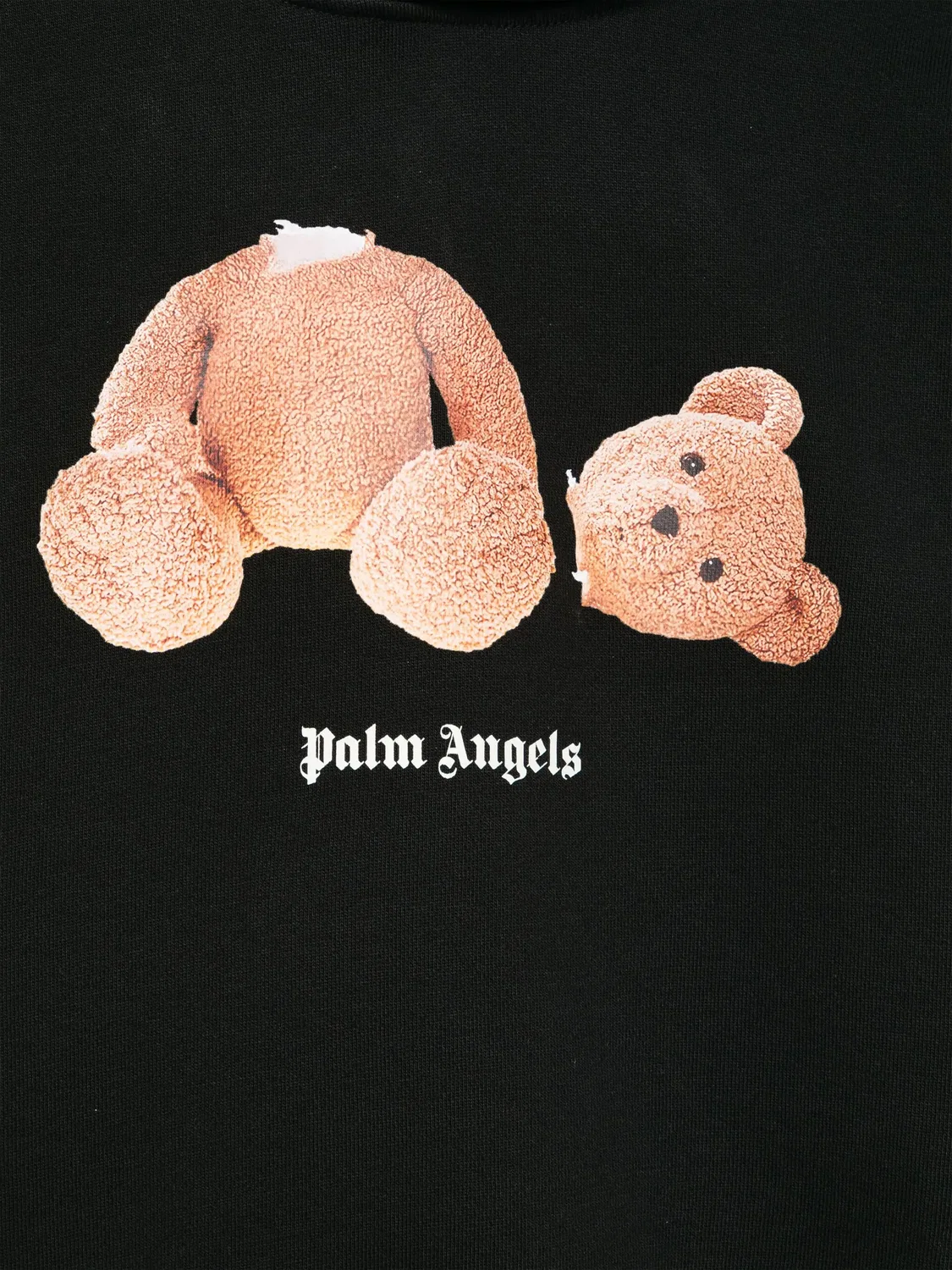 Худи с принтом медведя Palm Angels, коричневый — фото 3
