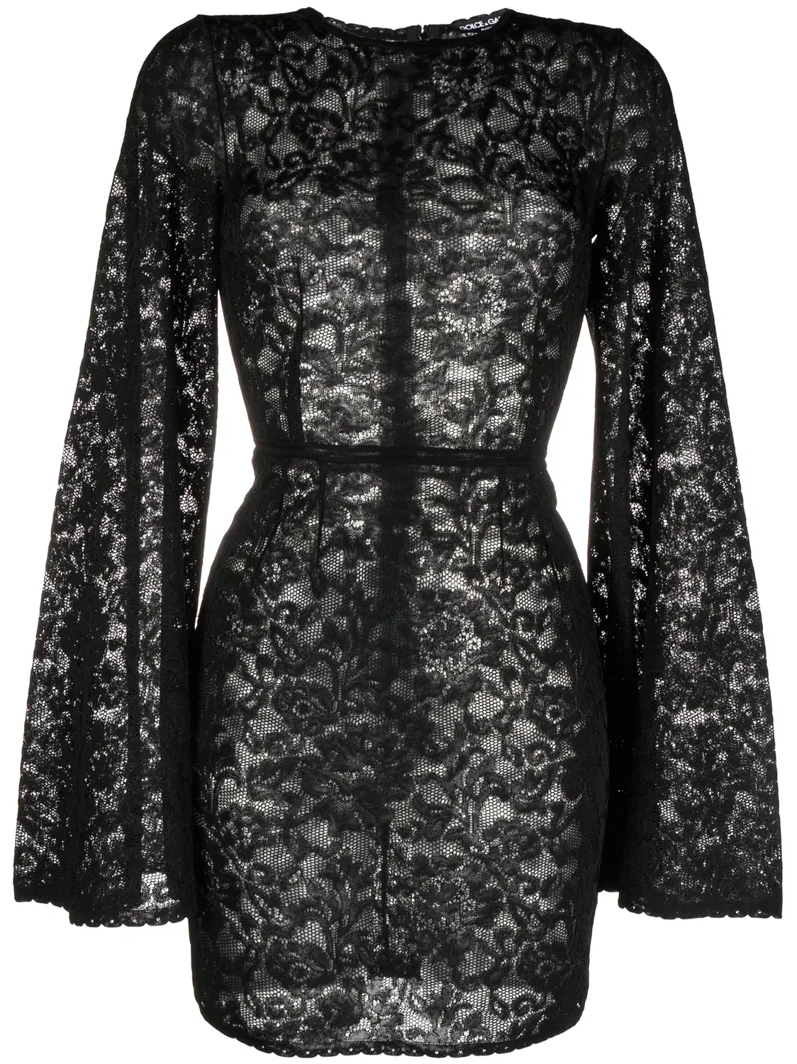 Dolce & Gabbana Платье мини кружевное черное
