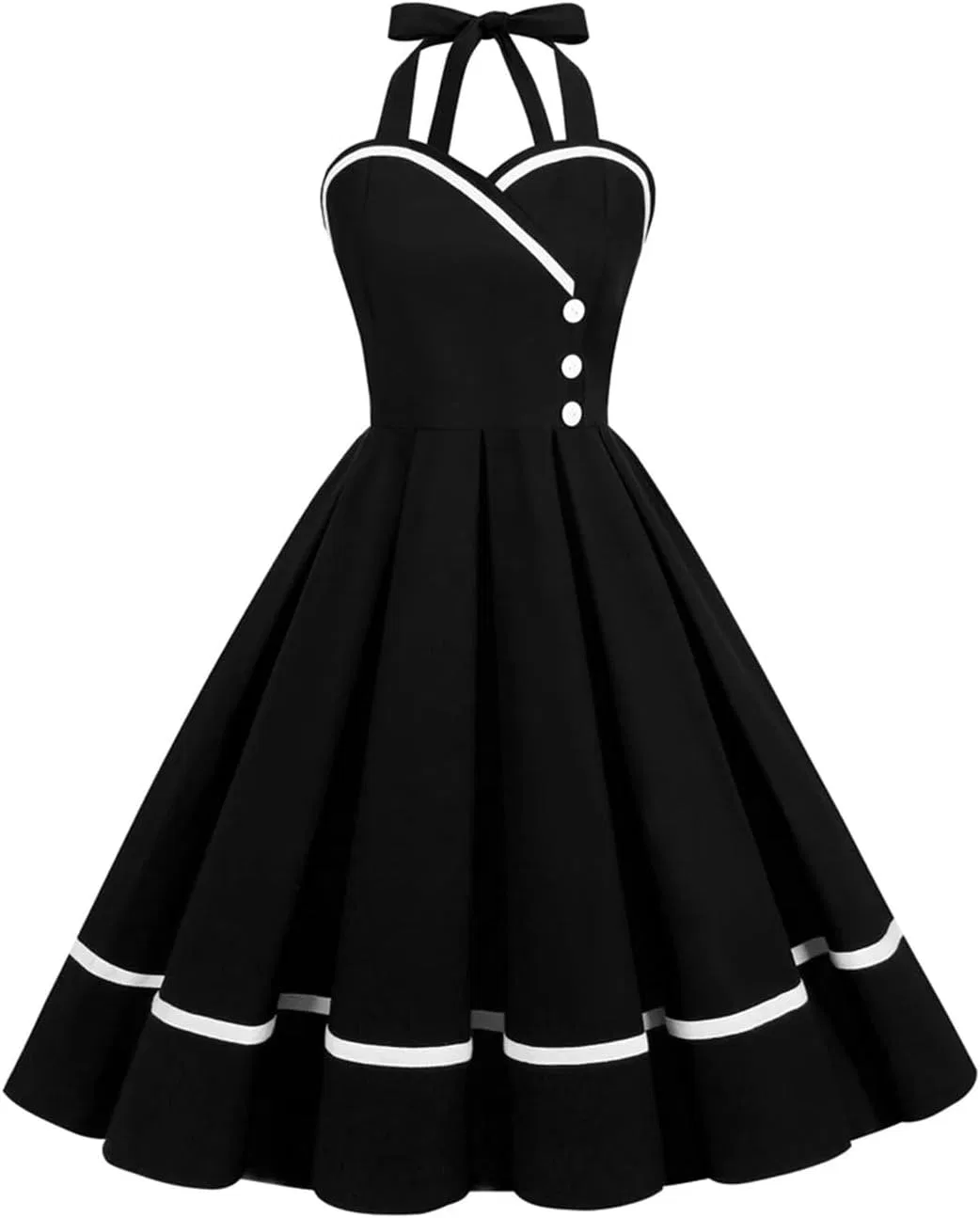 Женское винтажное платье с запахом Generic, Black