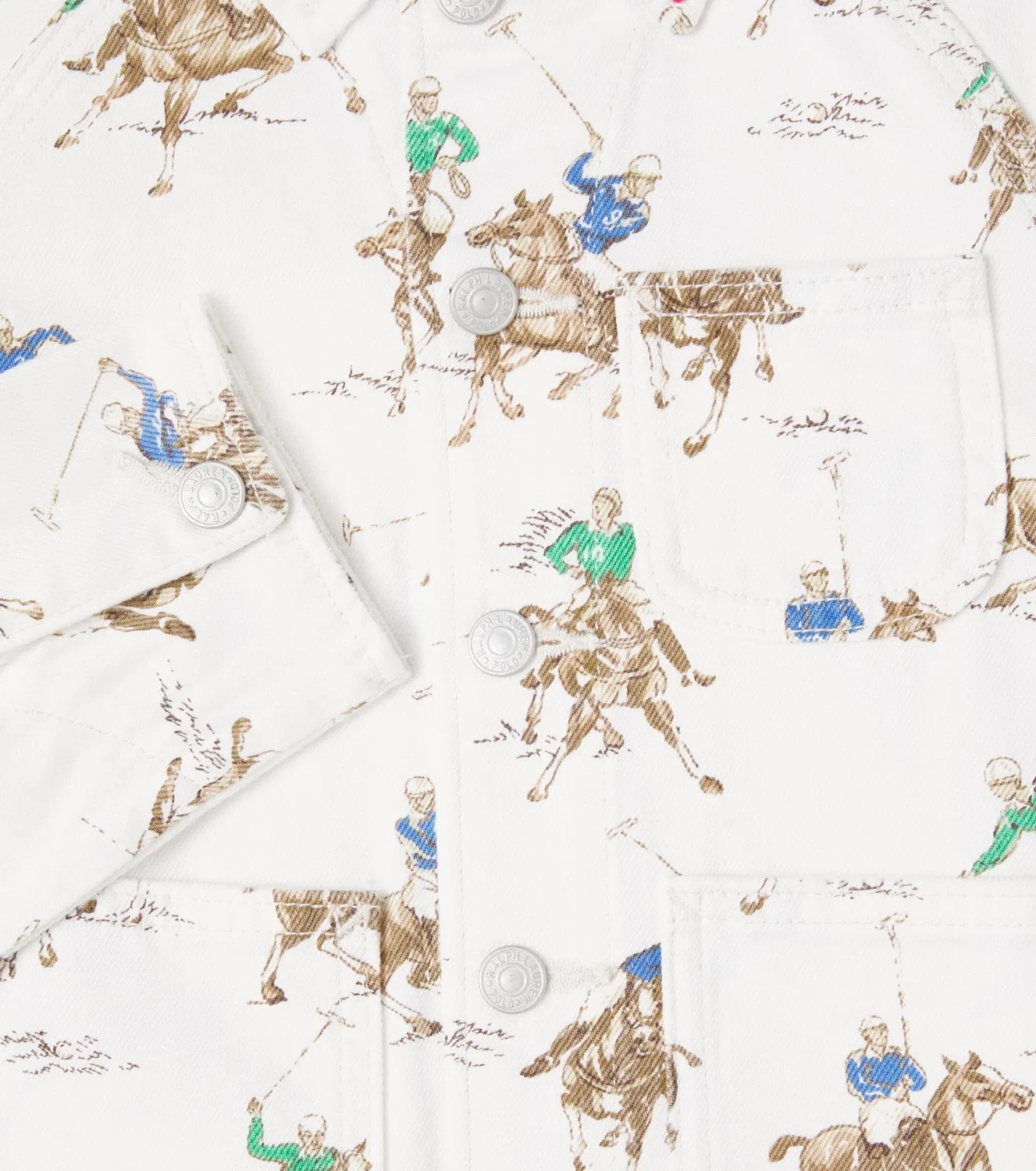 Легкая куртка с принтом Polo Ralph Lauren Kids, белый — фото 3