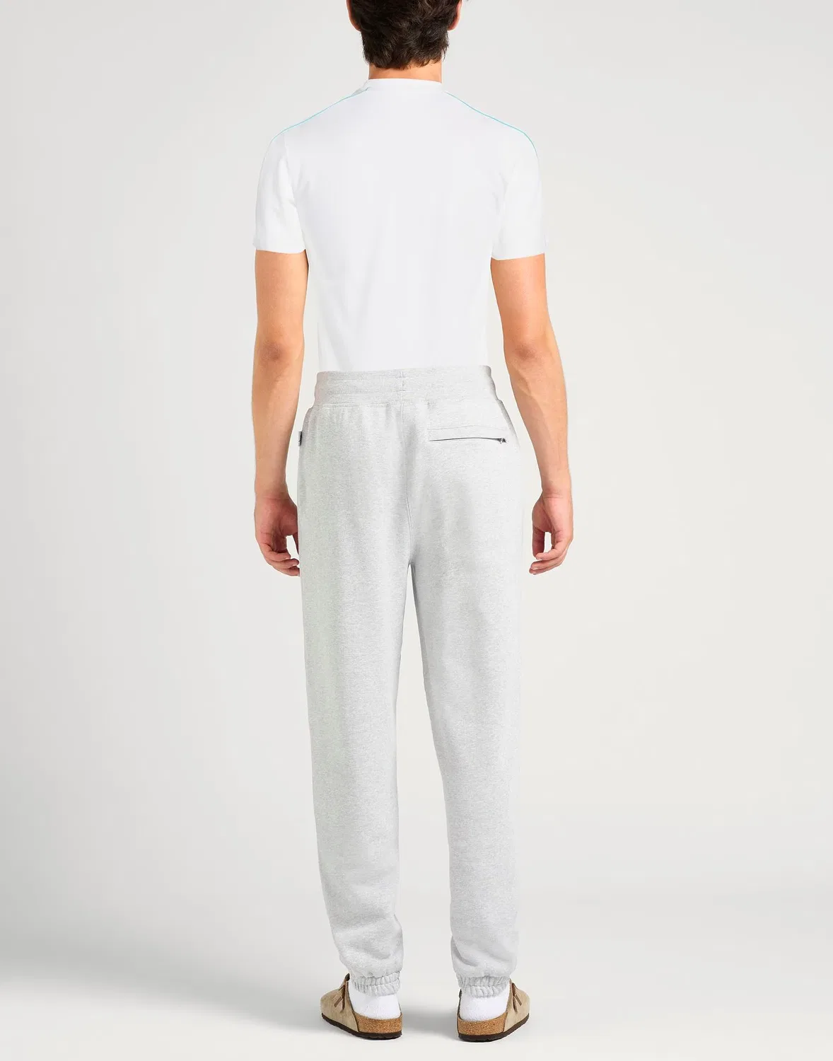 Мужская футболка из пике с аппликациями Lacoste, белый — фото 3