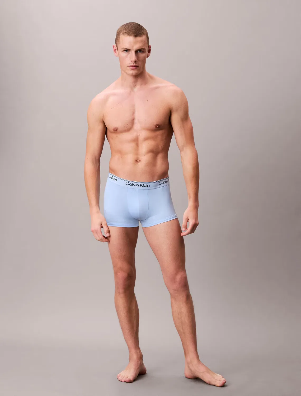Трусы низкой посадки, 3 шт, микрофибра, Calvin Klein, синий — фото 2