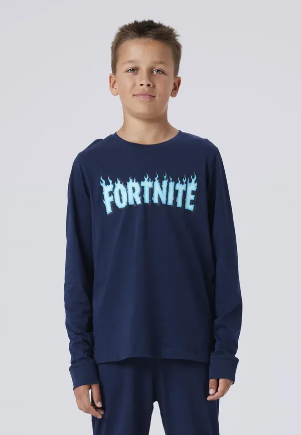 Пижамный комплект с принтом Fortnite, хлопок, Two Soon, темно-синий Blazer — фото 2