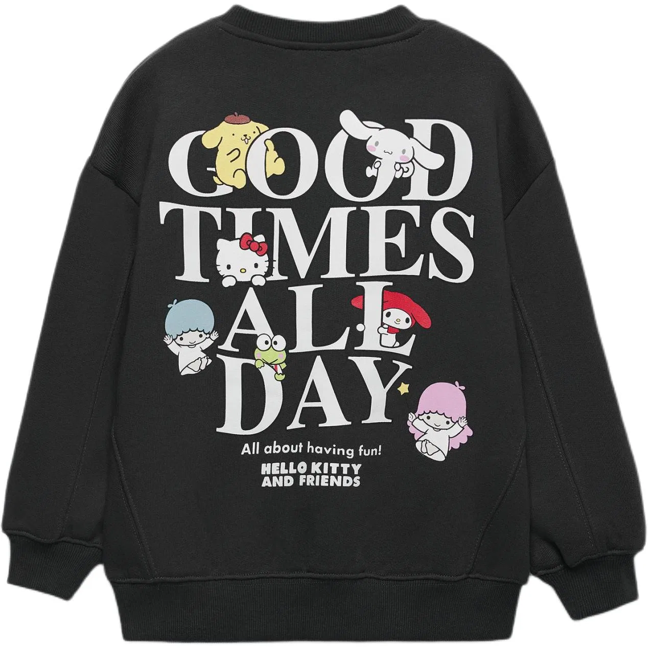 Детская толстовка с принтом Hello Kitty Gray ZARA, Серый — фото 3