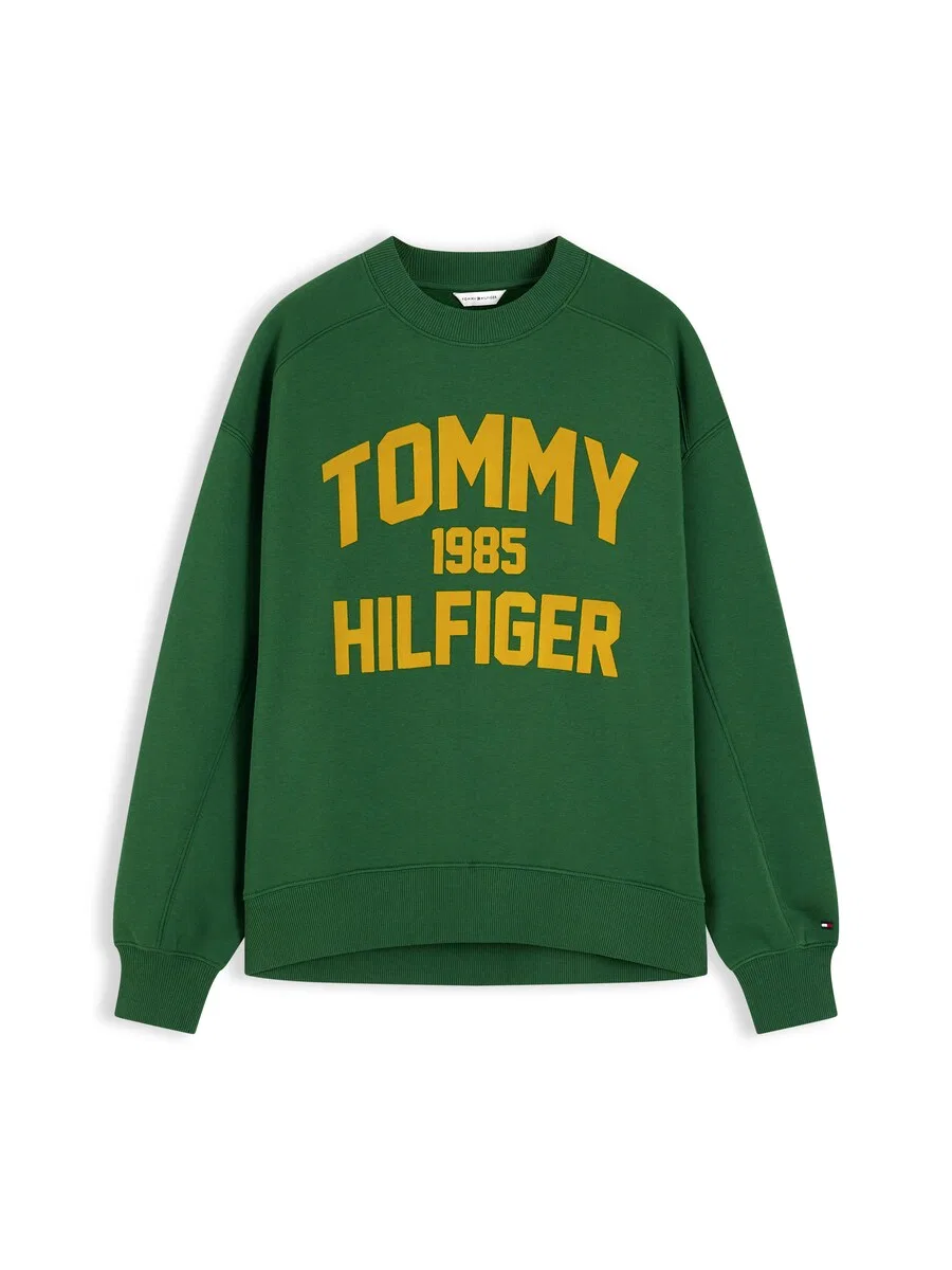 Толстовка TOMMY HILFIGER 'VARSITY' зеленого цвета
