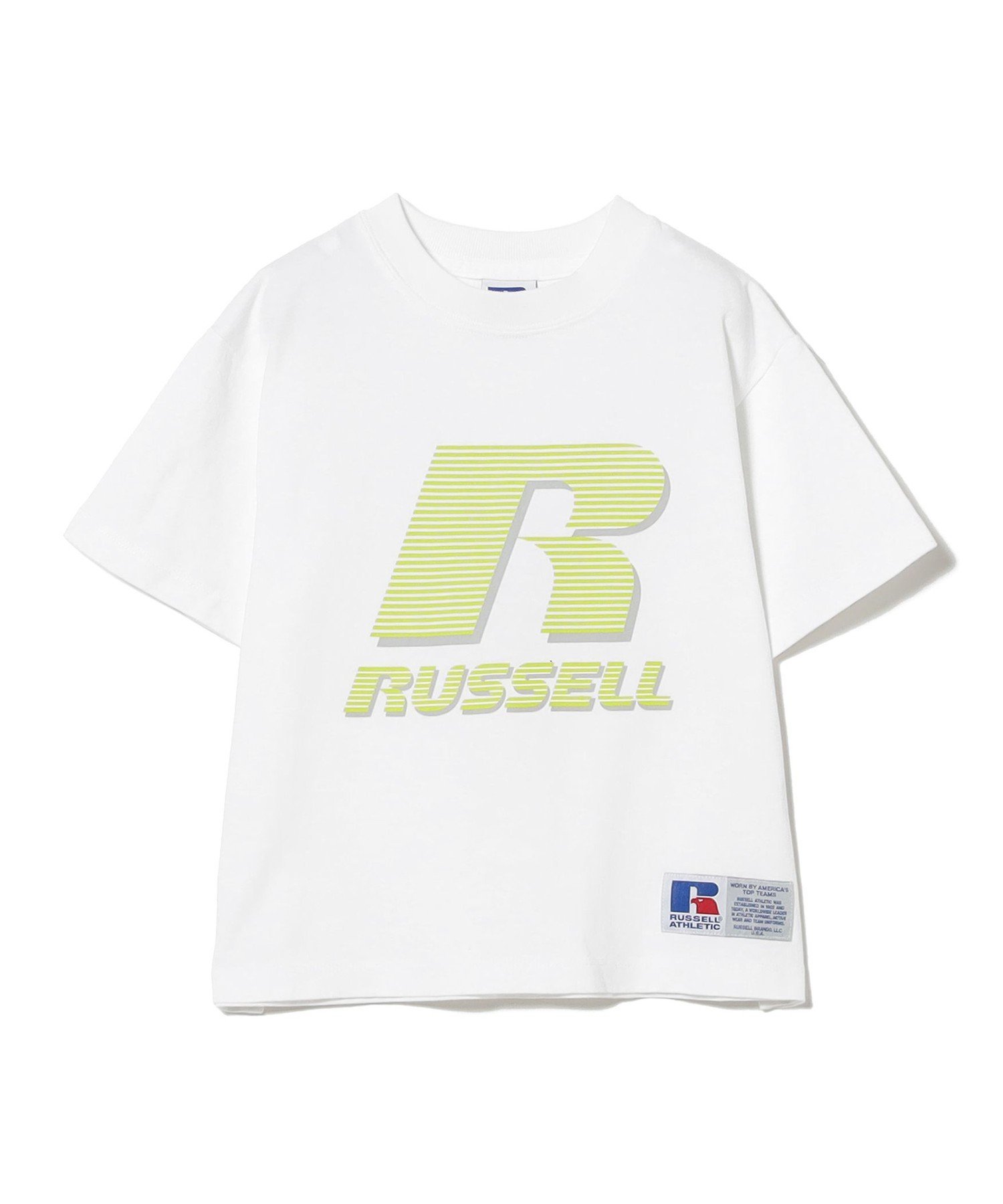 Футболка с графическим принтом RUSSELL ATHLETIC (110~130 см) B:MING by BEAMS, 101_WHITE