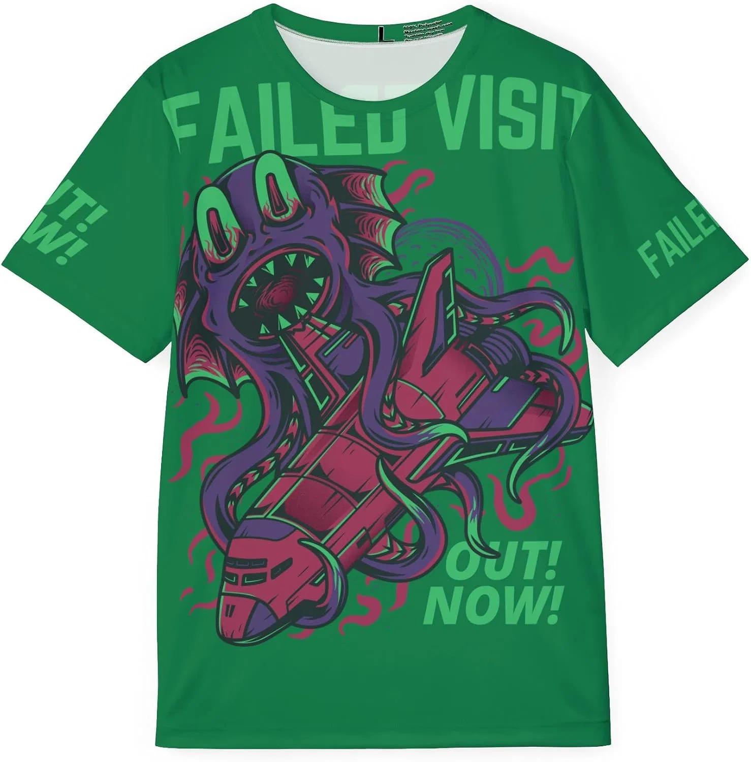 Футболка с графическим принтом Monster, Multicolor