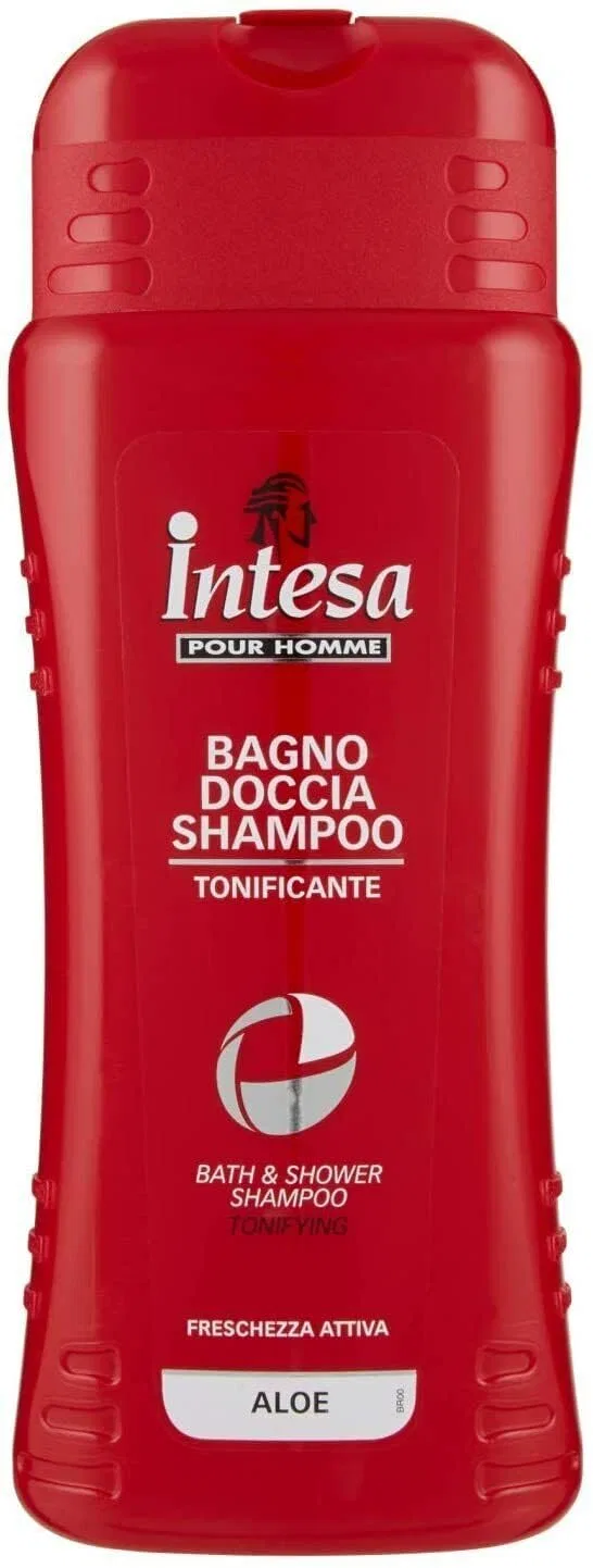 Гель для душа 8 x Intesa Pour Homme Aloe Shower Gel Shampoo, Toning, Active Freshness, 500 мл + брелок, Beni Culinari — фото 2