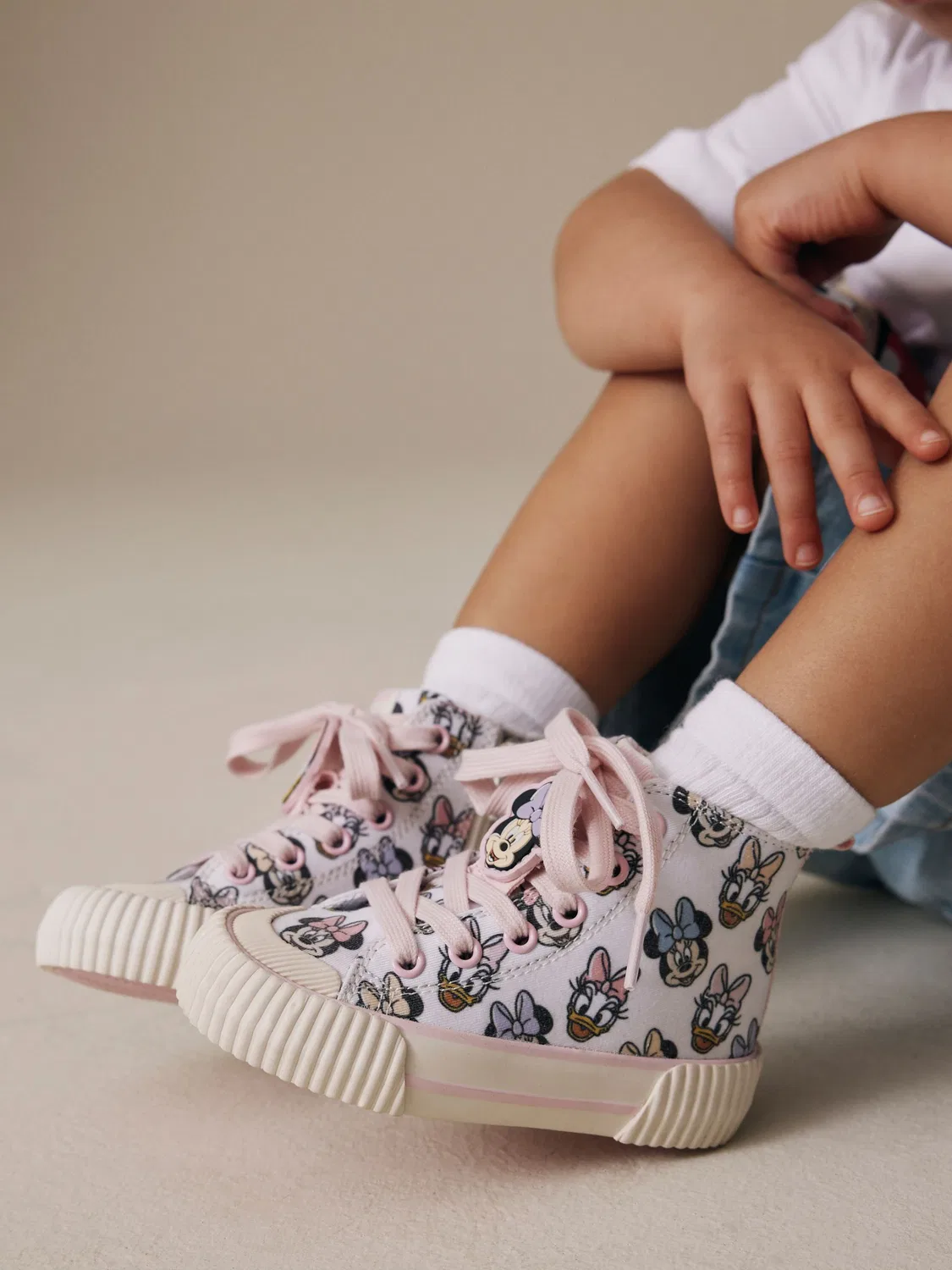 Кроссовки высокие Minnie Mouse Next, Cream