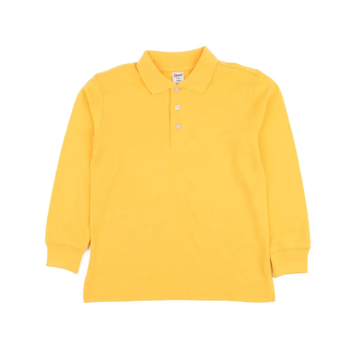 Детское поло для мальчиков с длинным рукавом LEVERET, Yellow