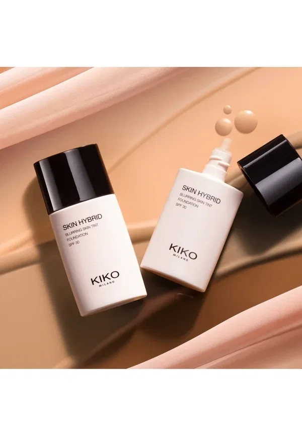 Тональный крем-праймер Skin hybrid blurring skin tint foundation 30 мл Kiko Milano, цвет 04 warm almond — фото 4