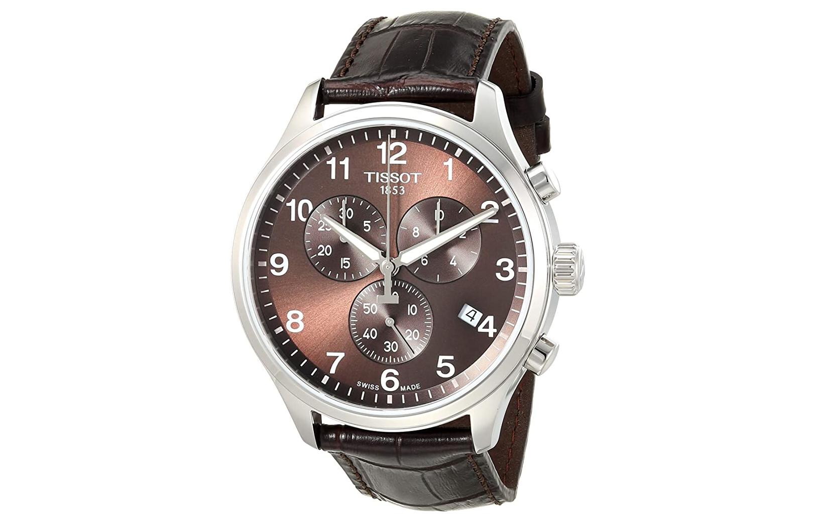 

Мужские часы Speed Run Series с кварцевым механизмом, 45 мм, кофейный циферблат, корпус из нержавеющей стали, кожаный ремешок TISSOT, Regular