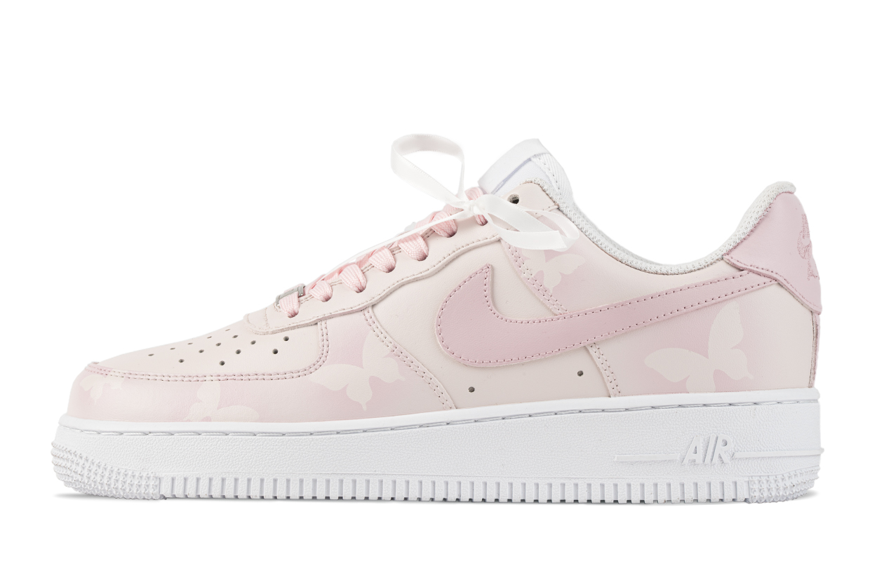 

Nike Air Force 1 LE нескользящие амортизирующие низкие кроссовки для скейтбординга Pink White подростковые