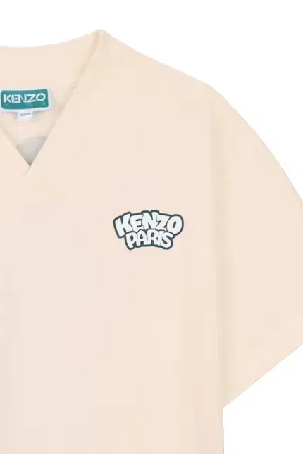 Футболка с принтом Kenzo kids, бежевый — фото 4