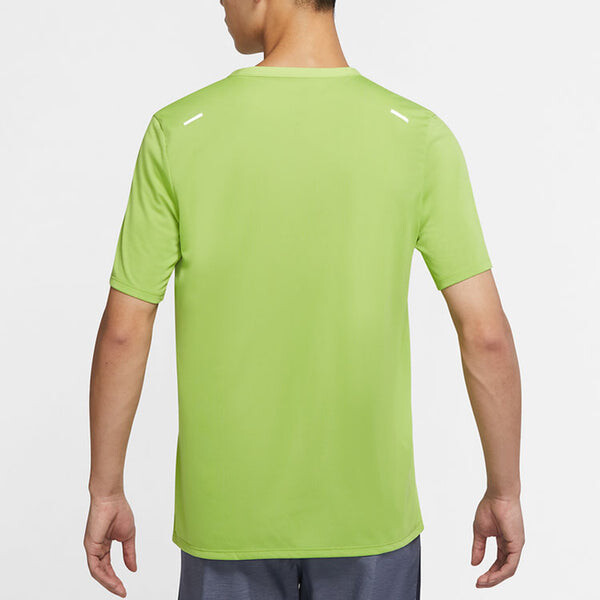 Футболка Nike Dri-FIT Solid Color Logo Printing Round Neck Short Sleeve Green, мультиколор — фото 3
