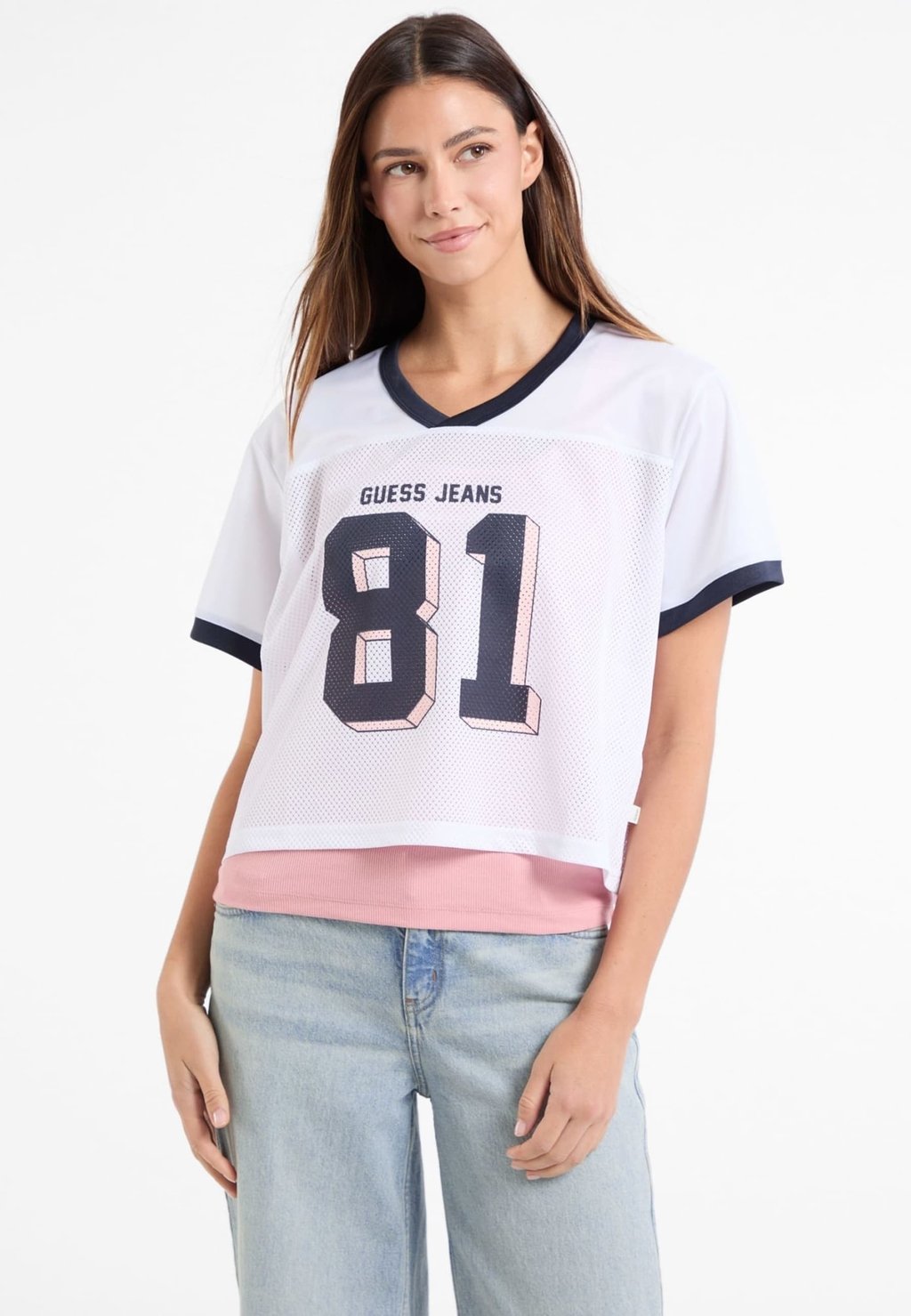 

Рубашка с принтом Guess Jeans, белый