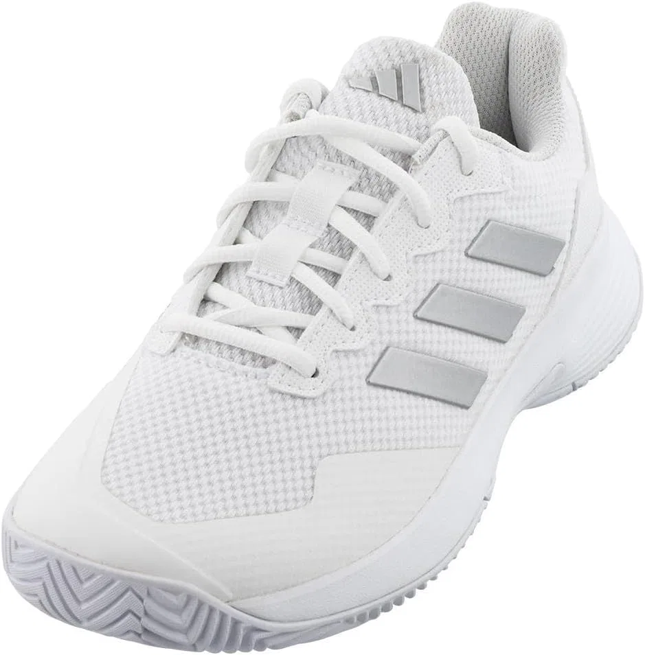 Кроссовки теннисные Adidas Gamecourt 2, White/Silver Metallic/White