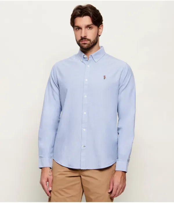 Рубашка classic fit Us Polo Assn, небесно-голубой — фото 3