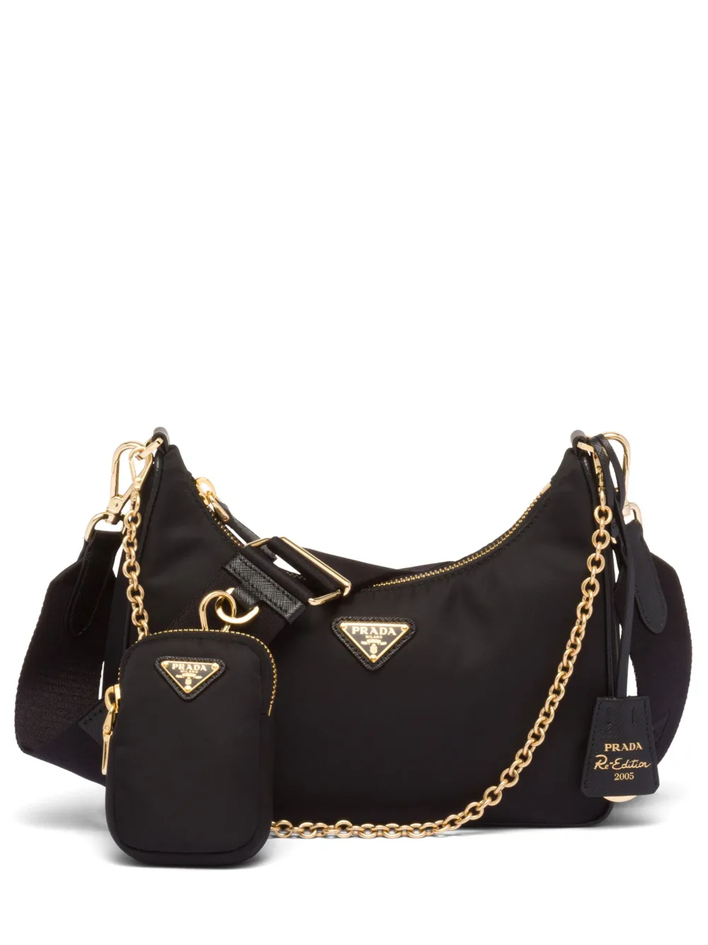 

Сумка-тоут Re-Edition 2005 с логотипом Prada, черный