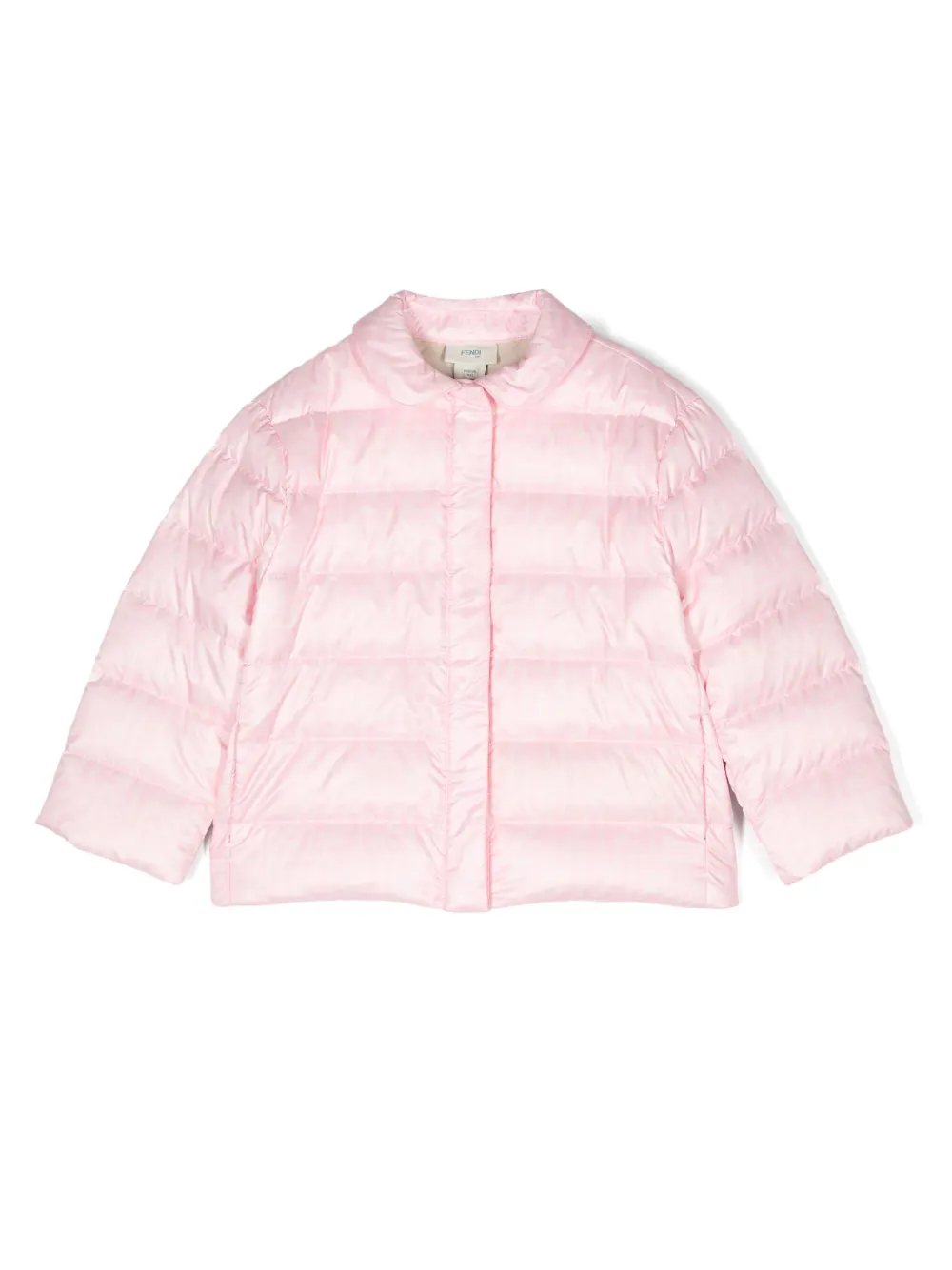 

Пуховик с логотипом FF FENDI KIDS, розовый
