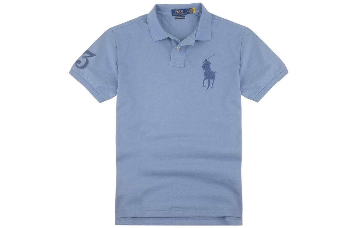 

Polo Ralph Lauren Поло мужское весна-лето 2023 светло-голубое, Синий, Polo Ralph Lauren Поло мужское весна-лето 2023 светло-голубое