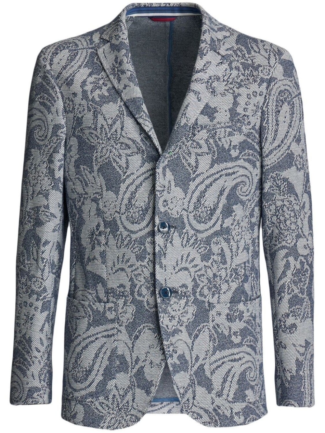 

Однобортный блейзер с узором пейсли ETRO, синий