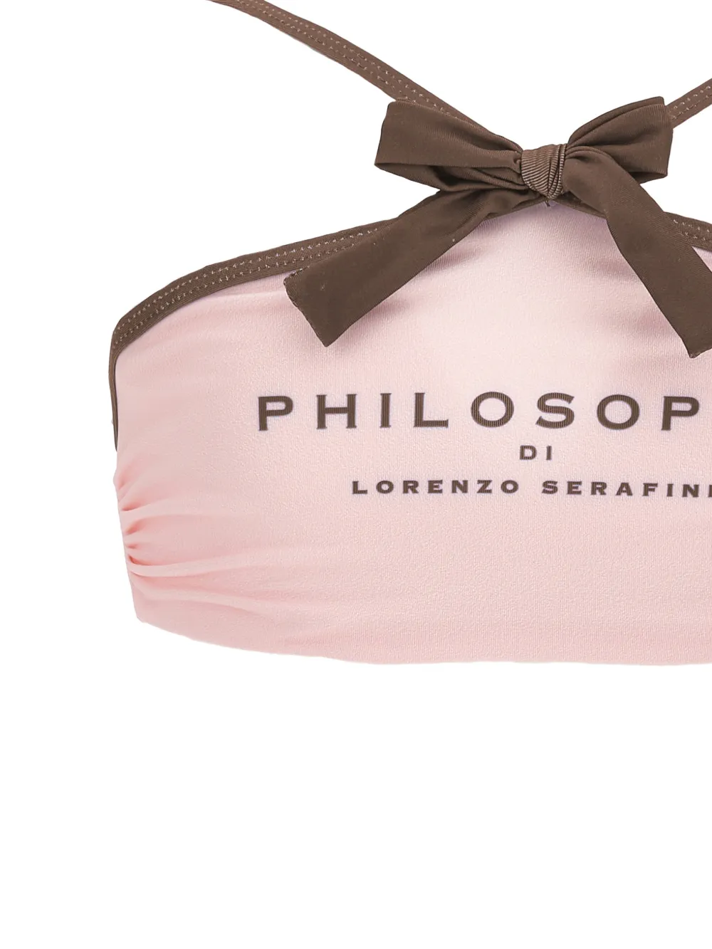 Бикини в полоску с бантом Philosophy Di Lorenzo Serafini Kids, розовый — фото 3