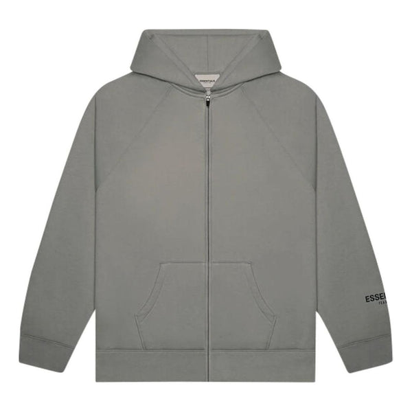 

Куртка fw20 full zip up hoodie 'charcoal' Fear Of God Essentials, серый