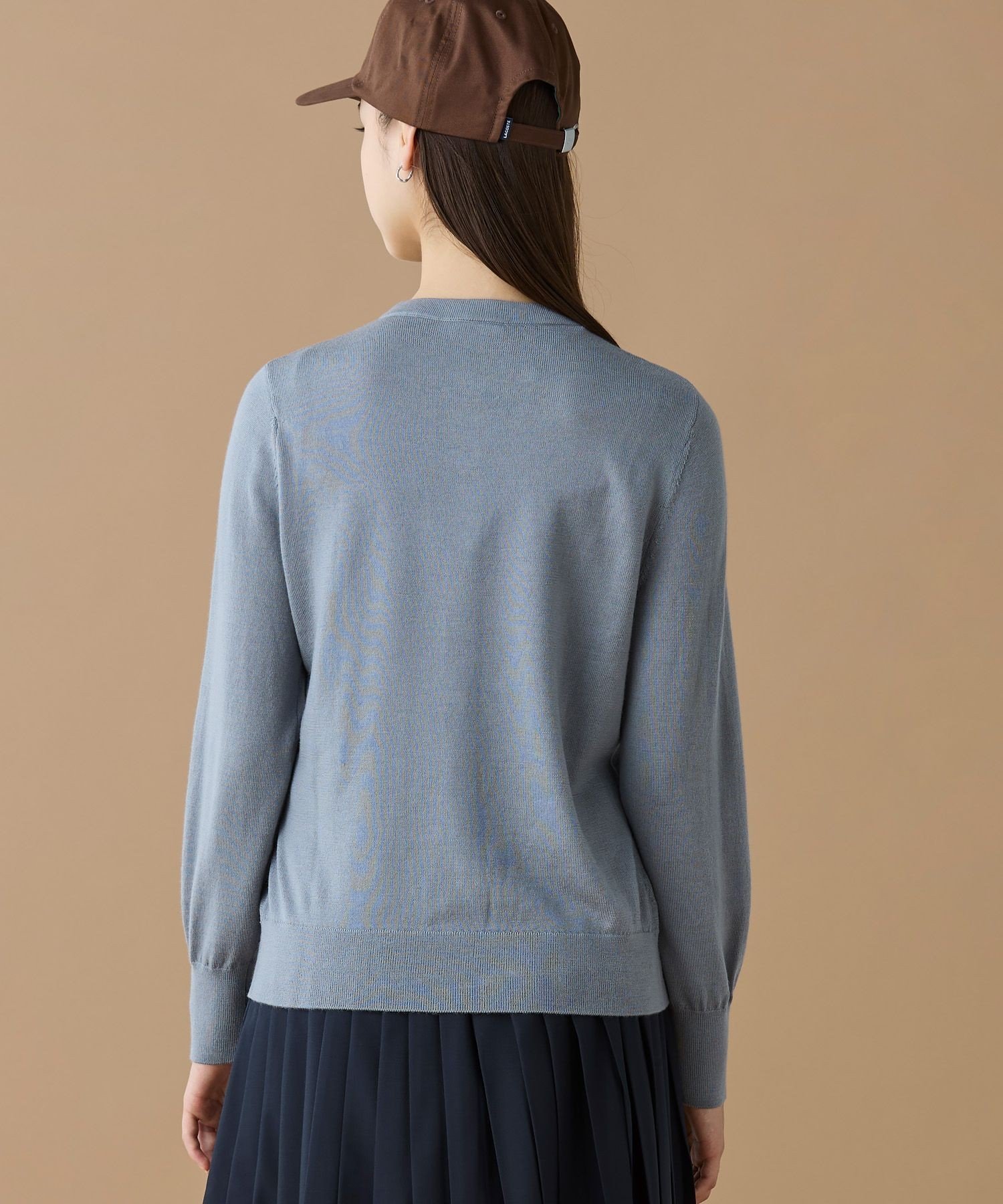 Кардиган вязаный LACOSTE Gray, шерстяной, можно стирать — фото 2